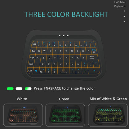 T18 Mini Wireless Keyboard Full Touch Screen Touchpad 3 Colors Backlit Rechargeable Mute Mouse