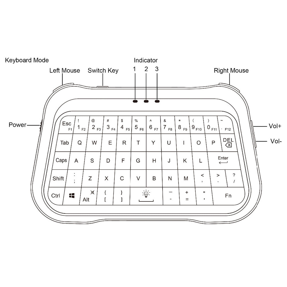 T18 Mini Wireless Keyboard Full Touch Screen Touchpad 3 Colors Backlit Rechargeable Mute Mouse