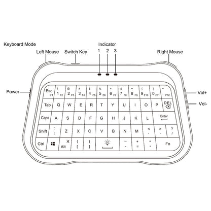 T18 Mini Wireless Keyboard Full Touch Screen Touchpad 3 Colors Backlit Rechargeable Mute Mouse