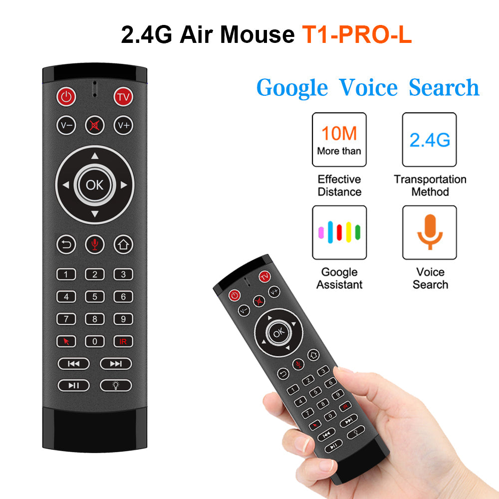 T1-PRO-L Smart Wireless Air Mouse Remote Control with IR Learning and Backlight