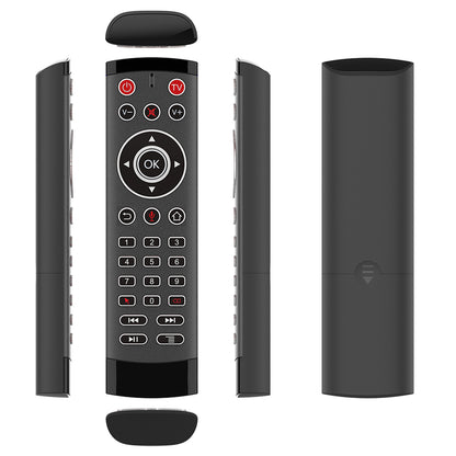 T1-PRO-TV 2-Key IR Learing Function Air Mouse Smart Wireless Remote Control with Microphone for Android TV Box / Stick