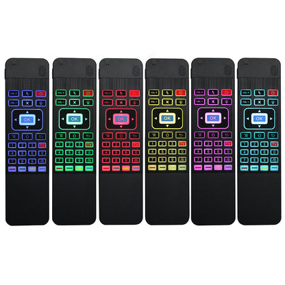 T3-C Wireless Air Mouse Remote Keyboard with 7 Colors Backlight for Smart TV, Android TV Box, PC, HTPC