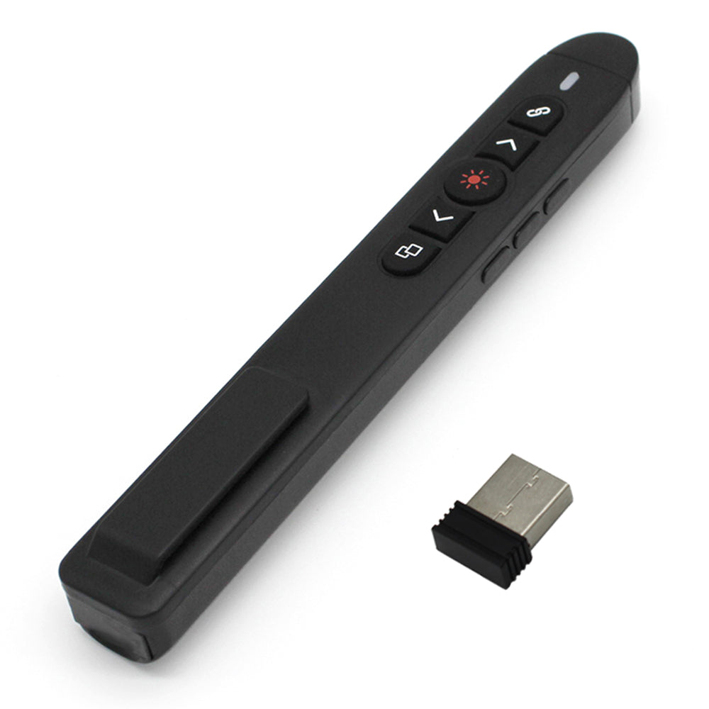 T5-H-A 2.4G Wireless Presenter Remote PowerPoint Office Presentation Clicker with Volume Control, Laser Pointer