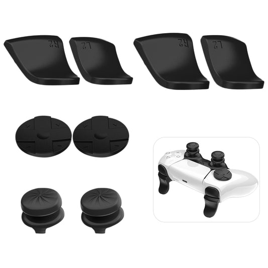 For Playstation 5 PS5 Controller Thumb Grips Sticks Joystick + L2 R2 Trigger Extender + D-pad Button Set Anti-Slip Replacement Parts