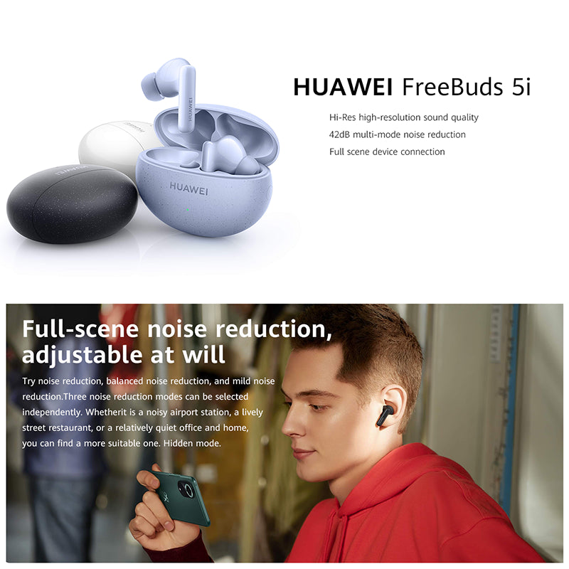 HUAWEI Freebuds 5i TWS Bluetooth Noise Cancellation Earphone Low Latency Wireless Music Game Headset