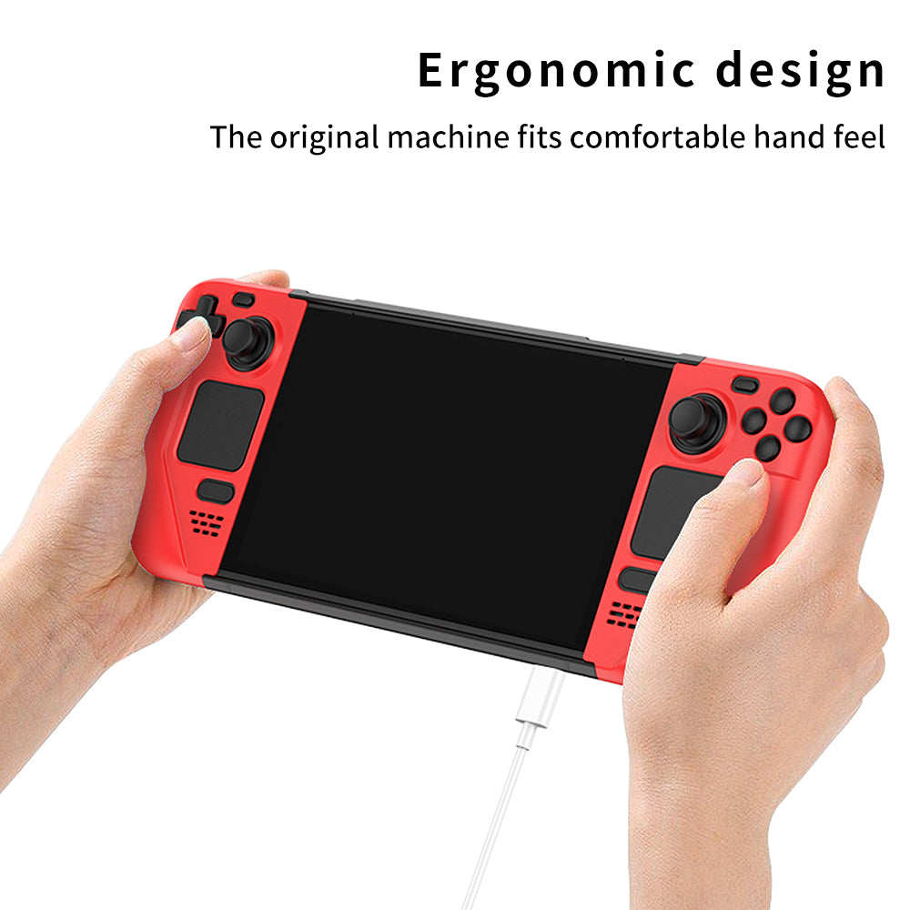 For Steam Deck Anti-Scratch Game Controller Case Shockproof Carbon Steel Protective Cover Protector