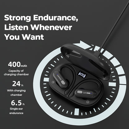 LENOVO Thinkplus XT60 Ear-Hook Sports Bluetooth Headset Noise Reduction Headphone with Digital Display