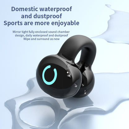 YX09 Clip-On Single Ear Bluetooth Headset Stereo Business Style Wireless Headphones