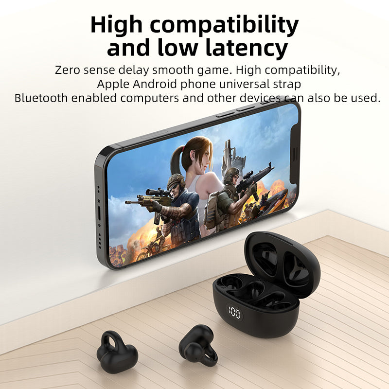 TWS-S8 Wireless Bluetooth 5.3 Earphones Sweatproof Clip-on Sports Headphones