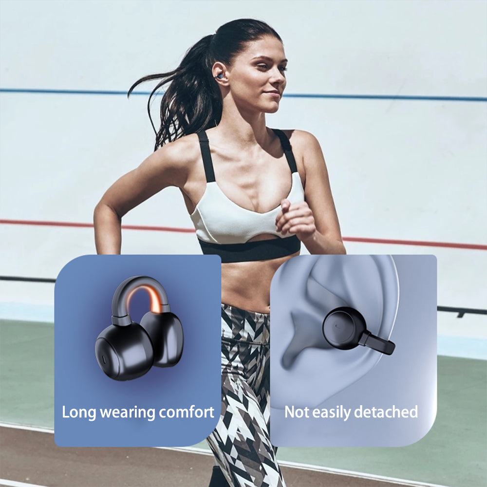 YYK-Q86 Wireless Bone Conduction Digital Earbuds Clip-on Bluetooth 5.3 Sports Running Headsets (CE Certified)