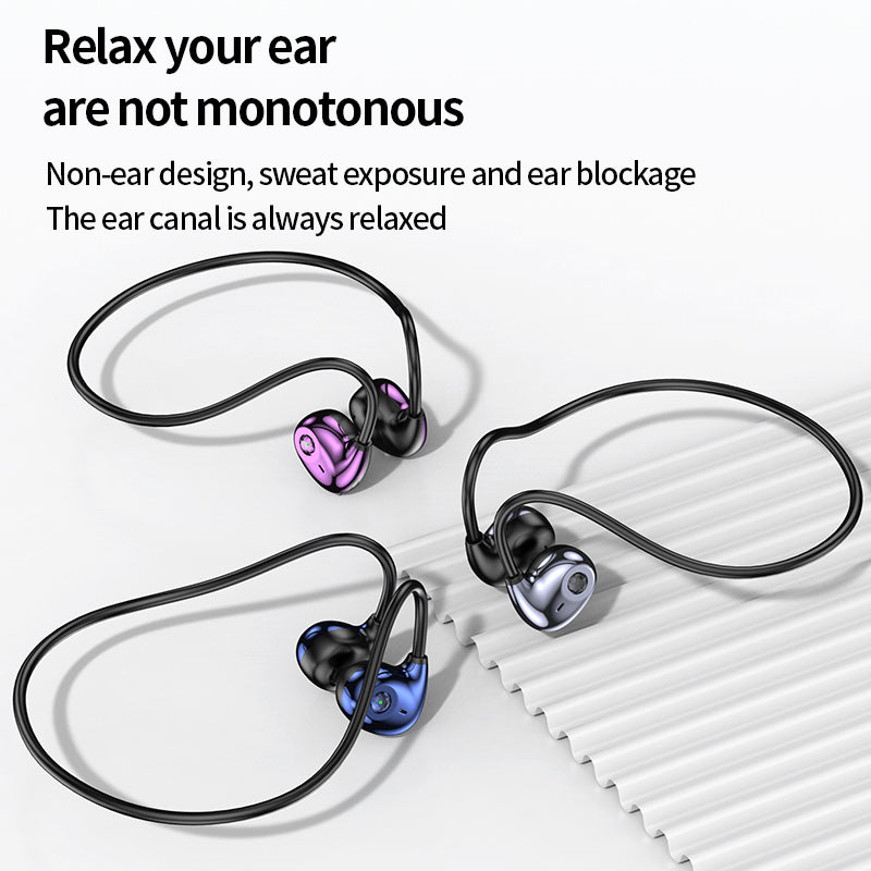 A59 Open Ear Air Conduction Bluetooth Headphones BT5.3 Wireless Neckband Headphones with Mic