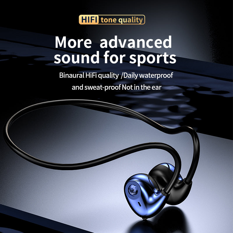 A59 Open Ear Air Conduction Bluetooth Headphones BT5.3 Wireless Neckband Headphones with Mic