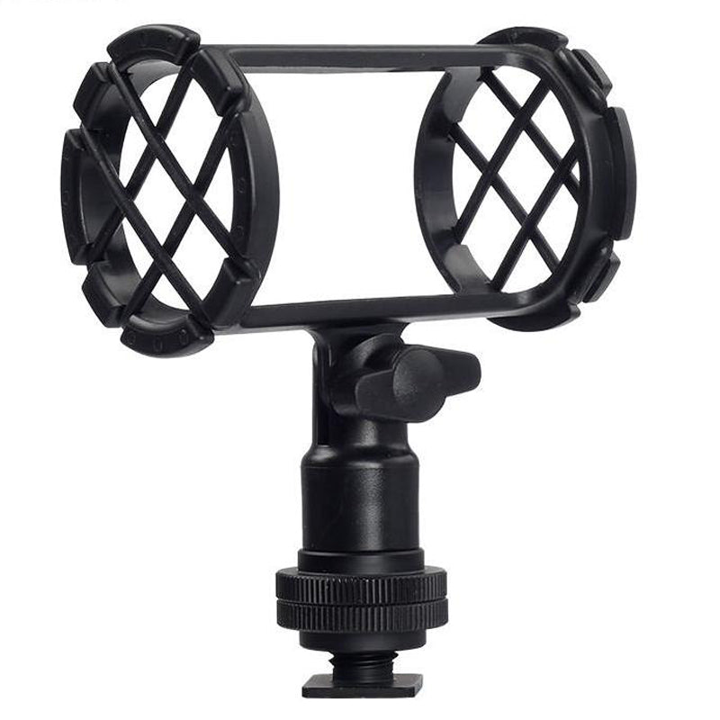 BOYA BY-C04 Microphone Shock Mount for RODE NT4 BY-PM1000 19-25mm Shotgun Mic Holder Clip with Camera Cold Shoe