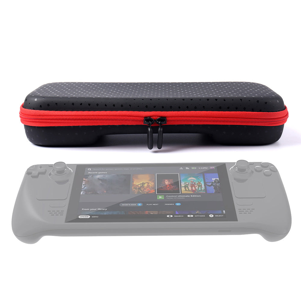 For Steam Deck Storage Bag Organizer PU+EVA Hard Shell Handbag Game Handheld Console Accessories