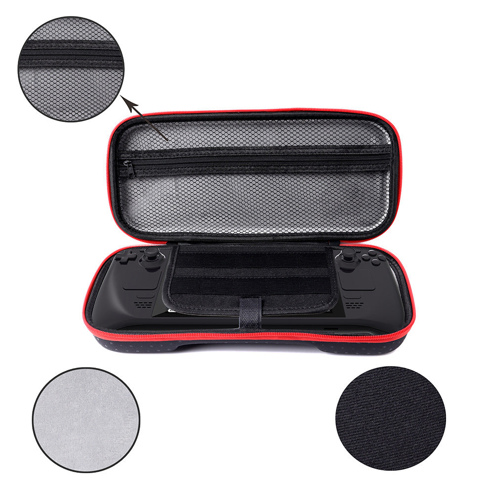 For Steam Deck Storage Bag Organizer PU+EVA Hard Shell Handbag Game Handheld Console Accessories