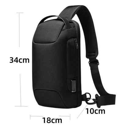 For Asus Rog Ally Game Console Oxford Cloth Chest Bag Single Shoulder Bag with Anti-theft Lock