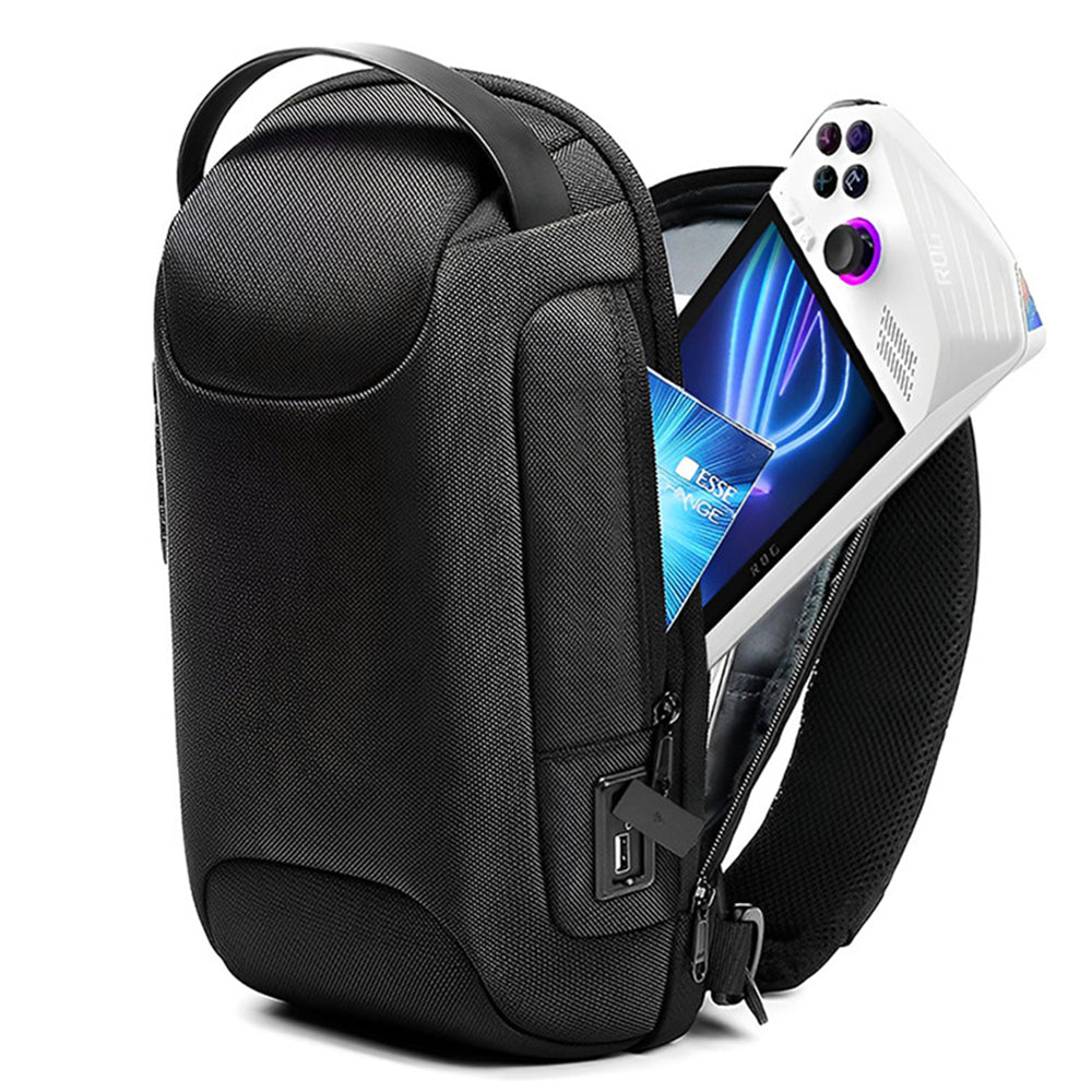 For Asus Rog Ally Game Console Oxford Cloth Chest Bag Single Shoulder Bag with Anti-theft Lock