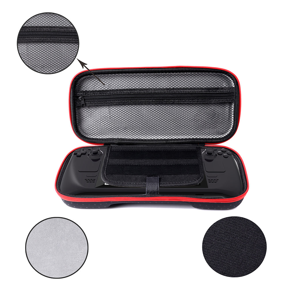 Waterproof Storage Bag for Steam Deck Game Console PU Leather+EVA Protective Case