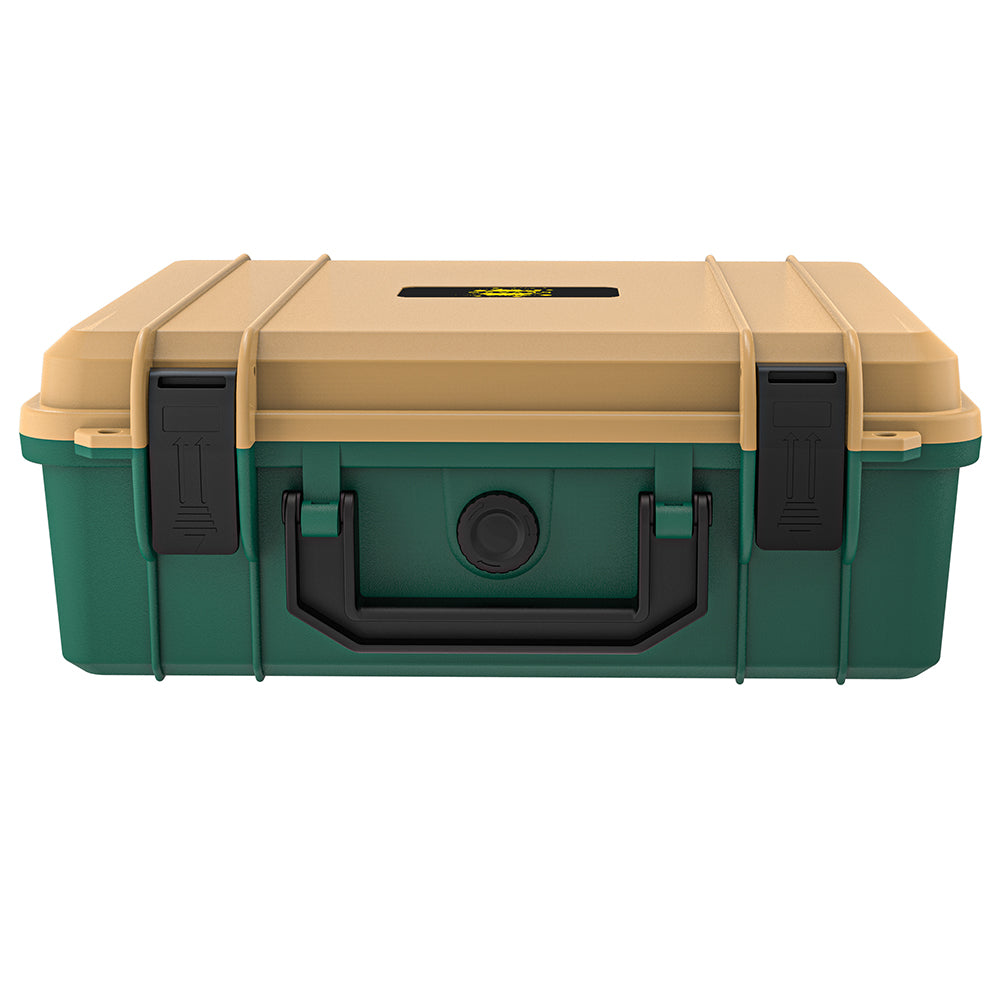 DEVASO GY227 Waterproof Storage Box for Nintendo Switch Game Console Accessories Carrying Case, Gold Green