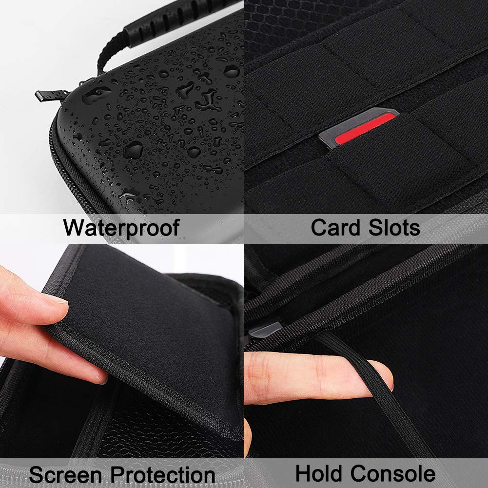 Storage Bag for Nintendo Switch Lite Game Console PU Leather+EVA Waterproof Carrying Case