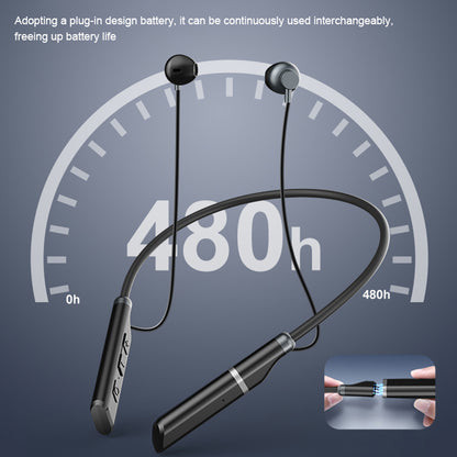 B998 Wireless Neckband Headphones Half In-Ear Bluetooth 5.3 Earphones Noise Cancelling Earbuds with Pluggable