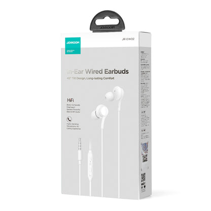 JOYROOM JR-EW02 3.5mm Wire-controlled Earphone HiFi Sound In-ear Headphone with Mic