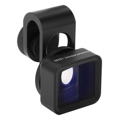 Cell Phone Camera Lens Portable Mini 1.55X Anamorphic Lens for Short Video Making Film Shot Phone Lens