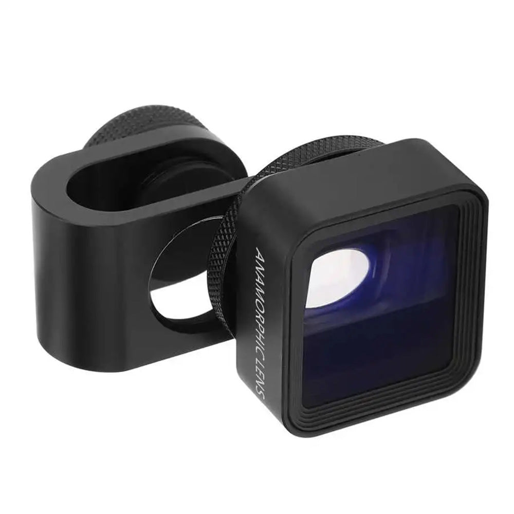 Cell Phone Camera Lens Portable Mini 1.55X Anamorphic Lens for Short Video Making Film Shot Phone Lens