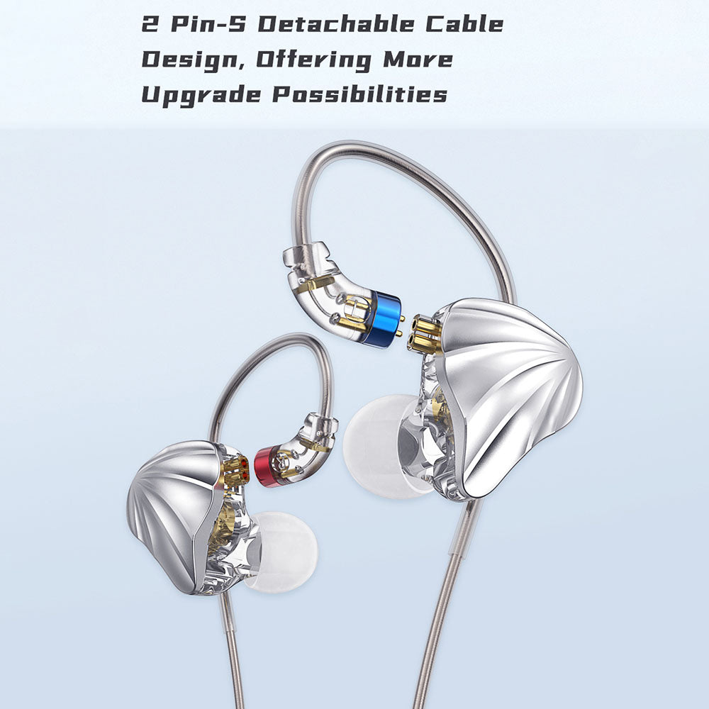 CVJ Nami Aluminum Magnesium Alloy Diaphragm In-Ear Wired Headphone Switch Tuning Earphones with Detachable Cable (No Mic)