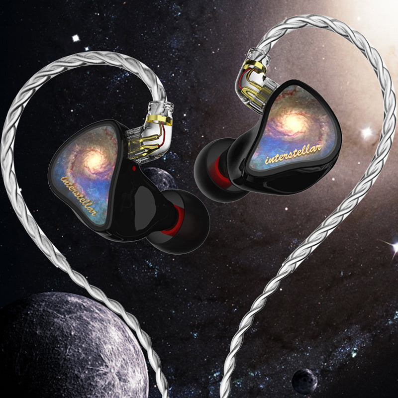 CVJ 3.5mm In-Ear Resin Headset with Microphone Cable Replaceable Wired Moving Coil HiFi Headphone