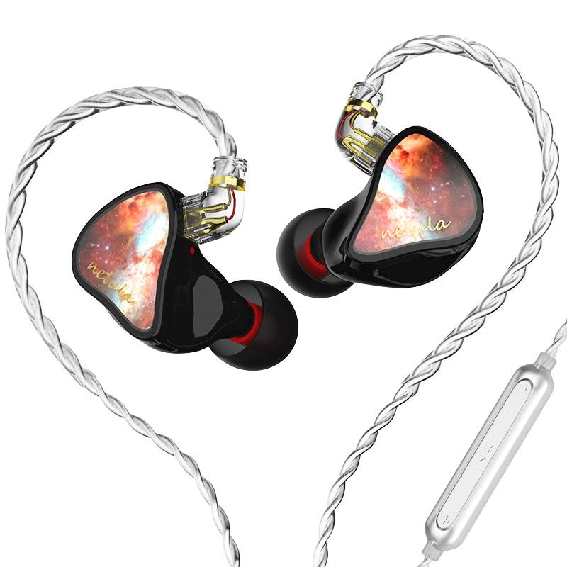 CVJ 3.5mm In-Ear Resin Headset with Microphone Cable Replaceable Wired Moving Coil HiFi Headphone