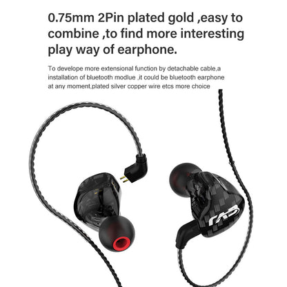 CVJ CSA 3.5mm Wired Headset with Microphone, Noise Canceling HiFi Moving Iron In-Ear Headphones