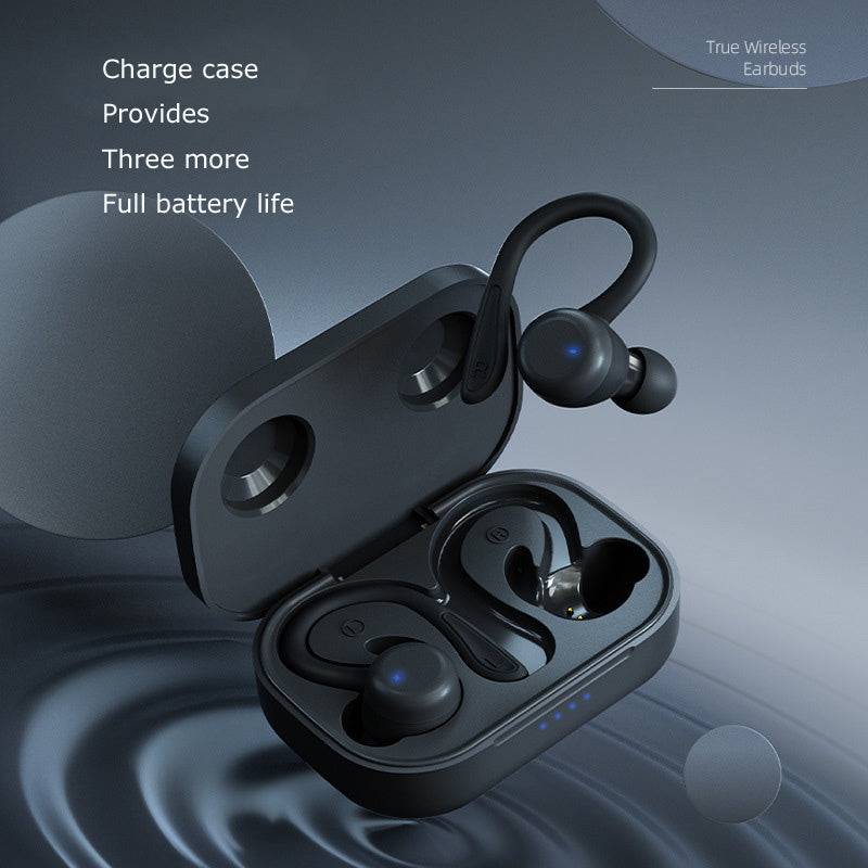 T40 Ear Hook Wireless Earphone IPX6 Waterproof Hands-free Touch Control Bending Sports Earbuds