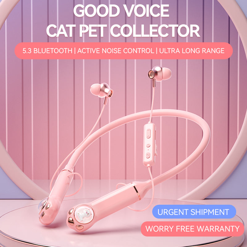 K1692 Neck-mounted Noise Canceling Bluetooth Earphone Cat Space Capsule RGB Light  Wireless headphone