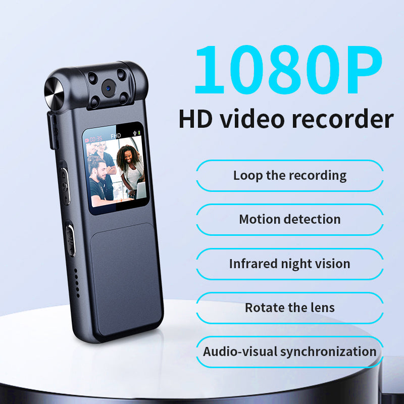 V18 8GB 1080P HD Camera Video Recorder with Clip, Night Version Motion Detection Recording Cam