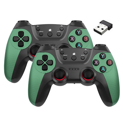 KM-029 2.4G Wireless Controllers 1 to 2 USB Receiver with 2 Gamepad Compatible with PC / Linux / Android / TV Box