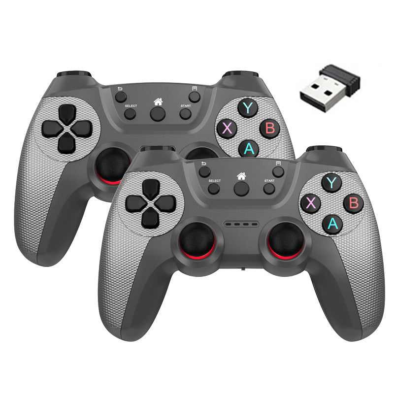 KM-029 2.4G Wireless Controllers 1 to 2 USB Receiver with 2 Gamepad Compatible with PC / Linux / Android / TV Box