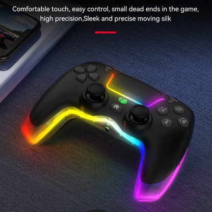 P07 Dazzle Lighting Wireless Bluetooth Controller for PS4 Game Console Handle without Stand