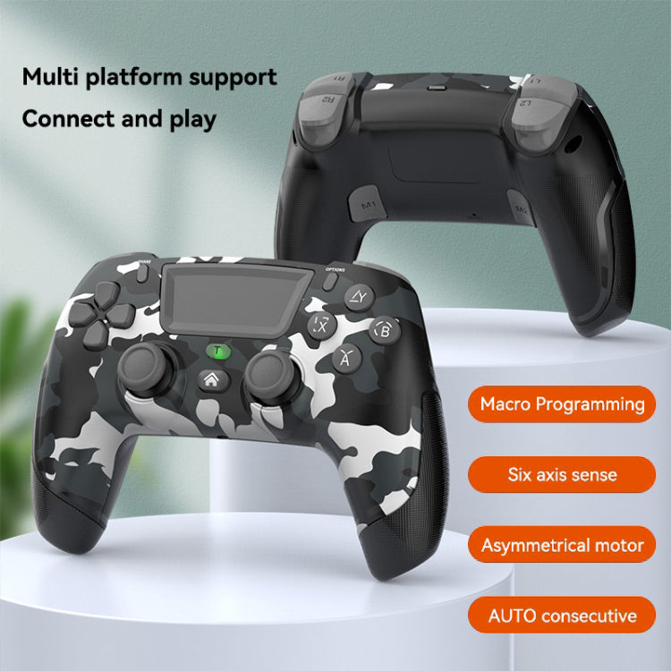 P06 Wireless Vibration Gamepad PC Controller with Macro Programming Joystick for PS4 / Switch / PC / TV