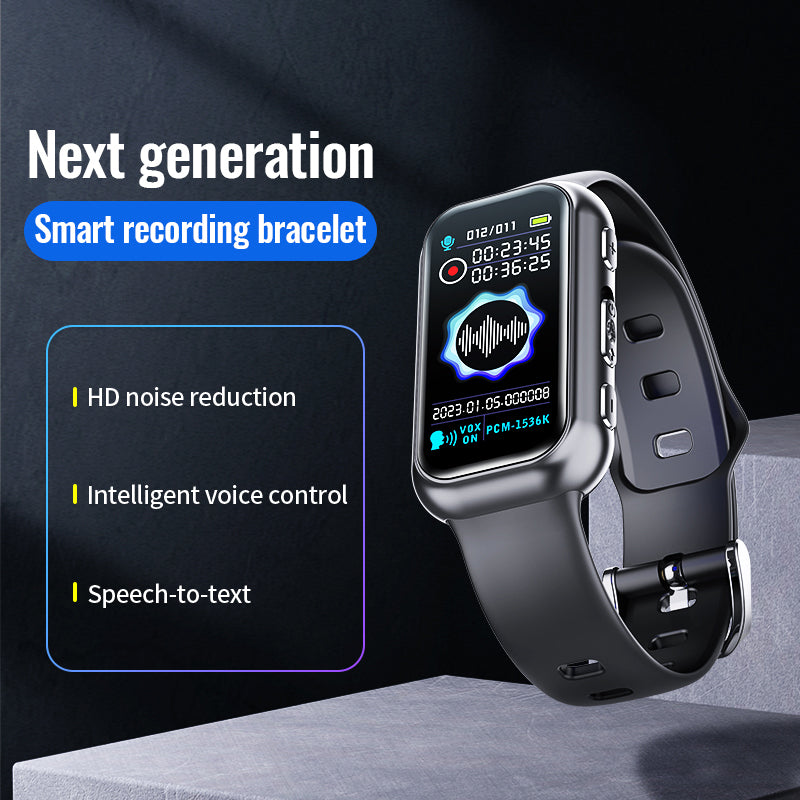 S16 8GB Audio Voice Bracelet Recording Device Noise Cancelling Recorder with Password, E-Book, Play Music