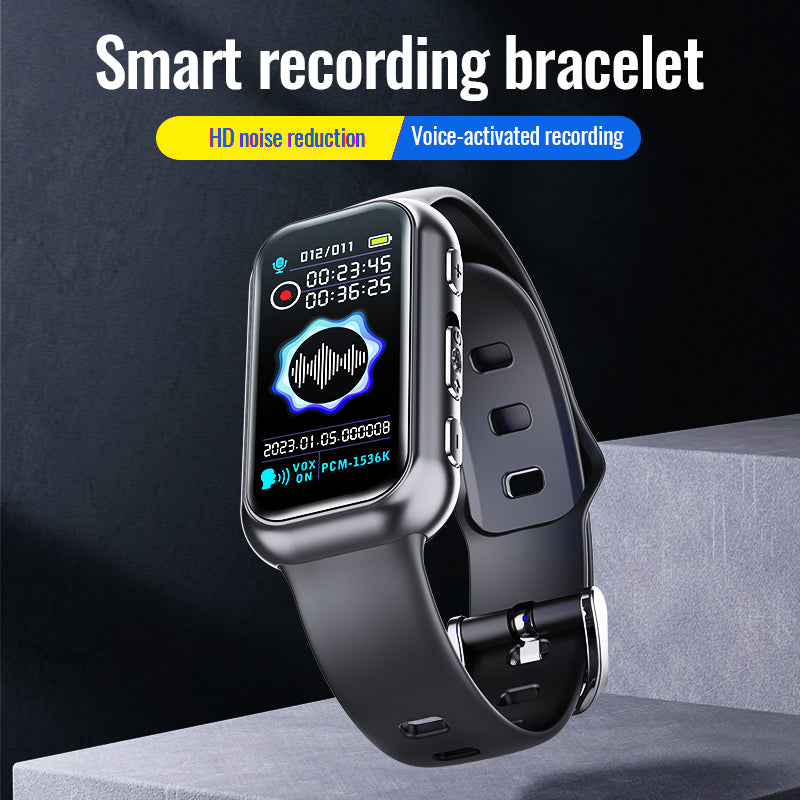 S16 8GB Audio Voice Bracelet Recording Device Noise Cancelling Recorder with Password, E-Book, Play Music