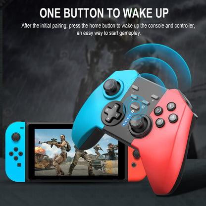 8592 Wireless Gaming Controller for Switch Bluetooth Gamepad Supports Wake-up SWH Console with Dual-Vibration