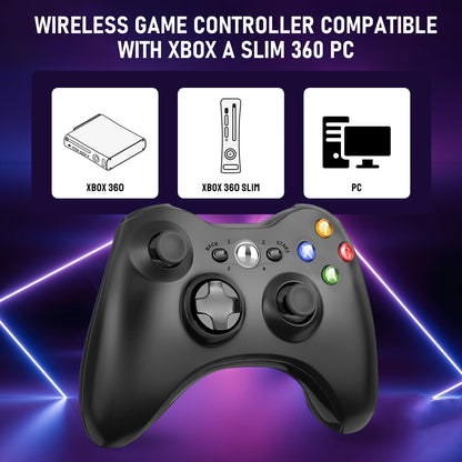 8652-360 2.4G Wireless Gamepad for Xbox 360 / Windows Computer / PS3 / Android TV Game Controller with Receiver