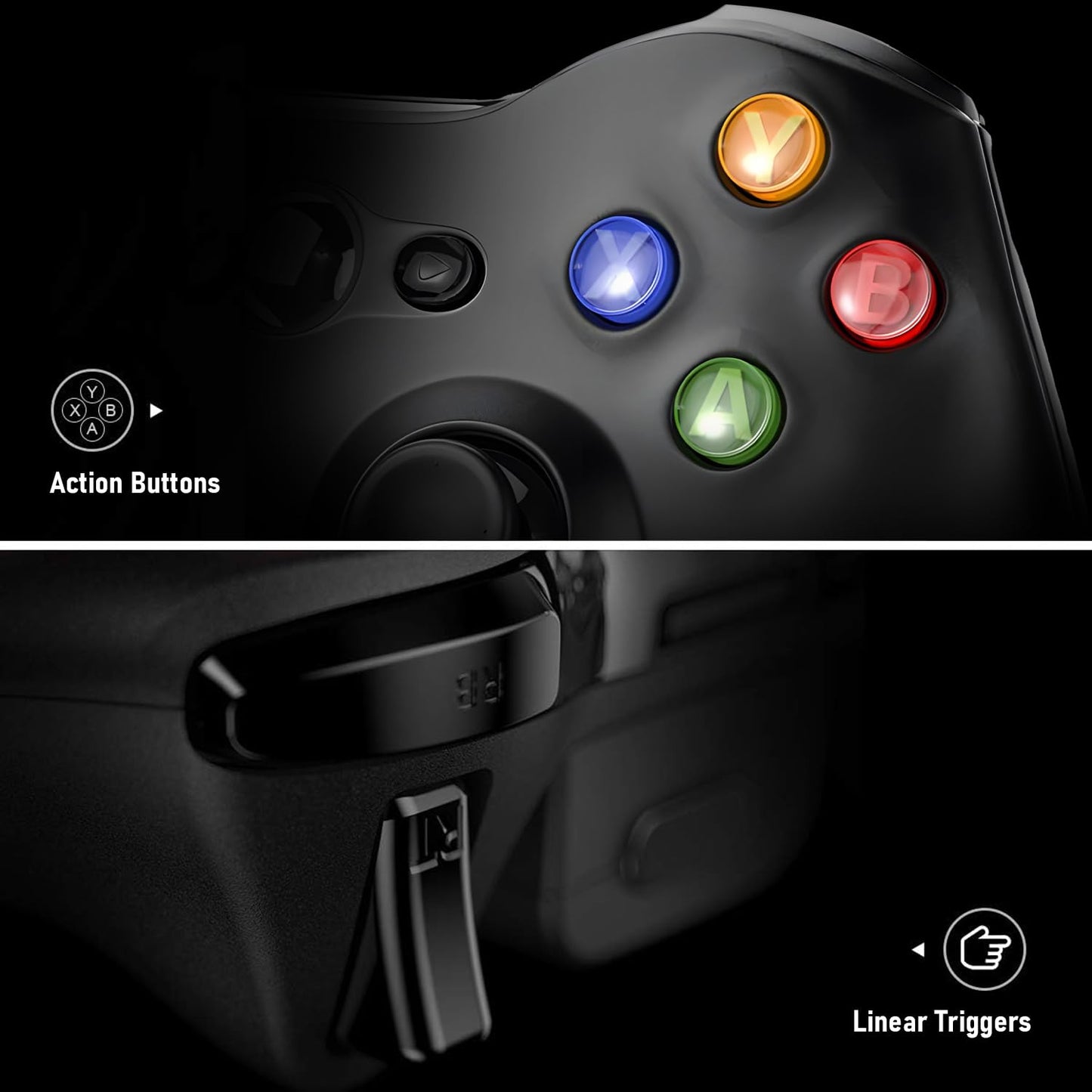 8652-360 2.4G Wireless Gamepad for Xbox 360 / Windows Computer / PS3 / Android TV Game Controller with Receiver