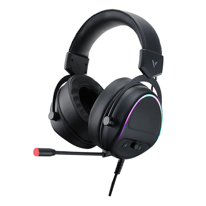 RAPOO VH650 7.1 Channel USB Wired Over-Ear E-sports Headphone Noise Reduction RGB Light Computer Gaming Headset