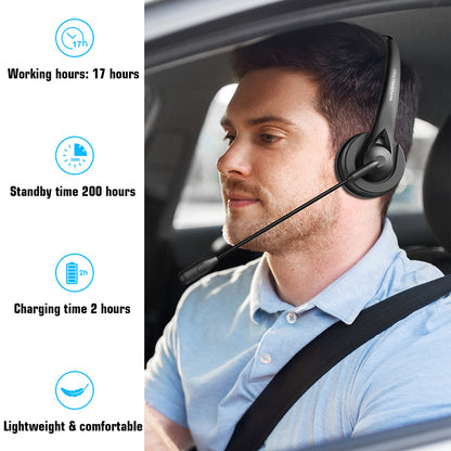 OY131 Single Ear Bluetooth Wireless Headphone Customer Service Call Center Headset with Charging Base