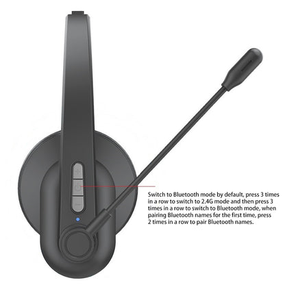 OY631 Bluetooth 5.3 Headset Customer Service Headphone with Mic Noise-Cancelling Wireless Headset for Truck Driver