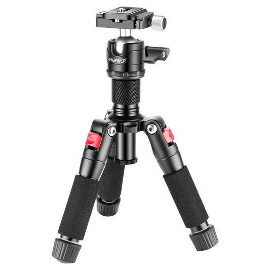 NEEWER M521 Portable Tripod Travel Stand Aluminum Alloy Tabletop Mini Tripod with 360 Degree Ball Head