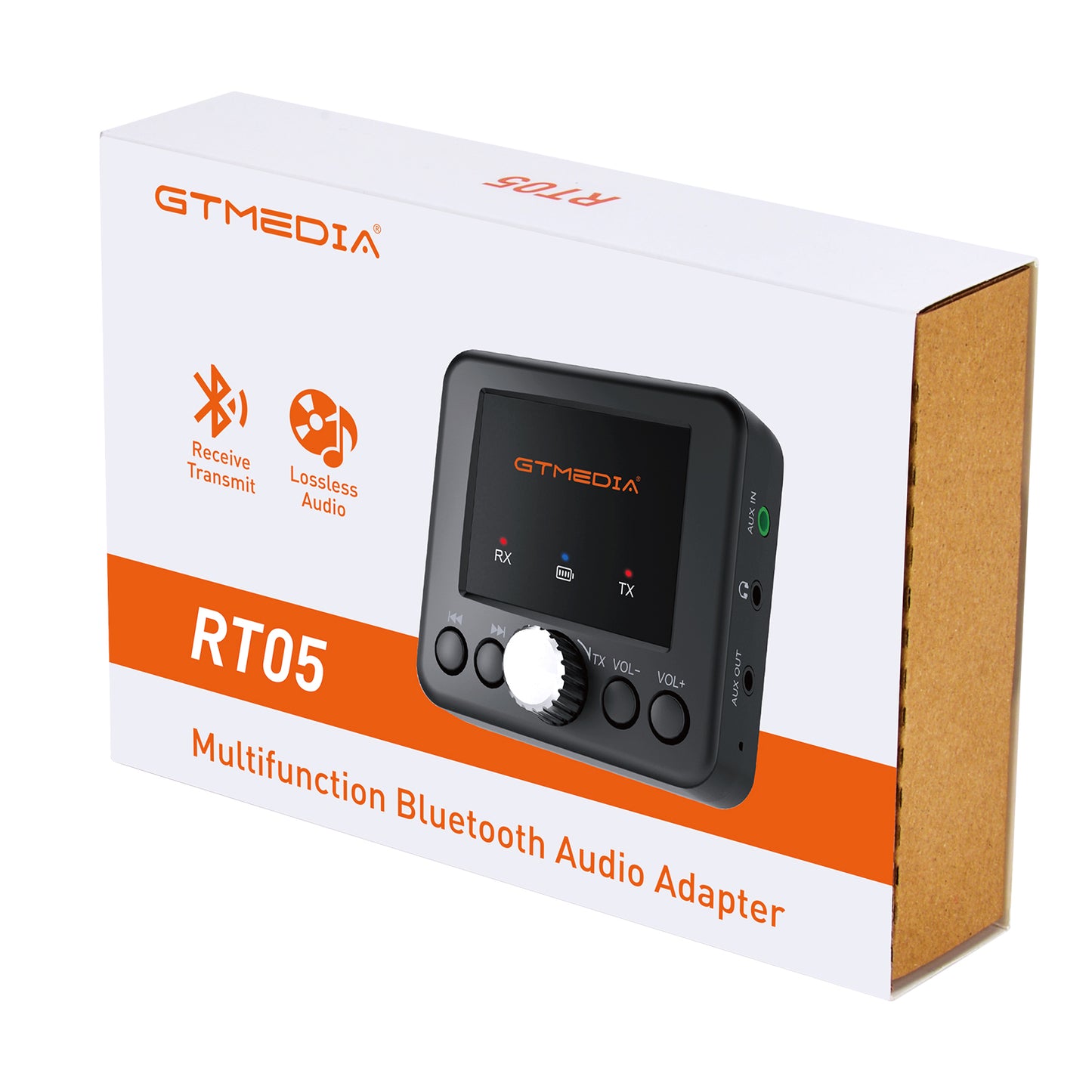 GTMEDIA RT05 2 in 1 Bluetooth 5.0 Receiver Transmitter Audio Adapter for Phone / Tablet / Car / Computer