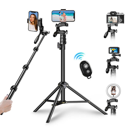 APEXEL APL-JJ070 20-70 Height Adjustment Tripod Cell Phone Selfie Stick for Video Recording Live Streaming